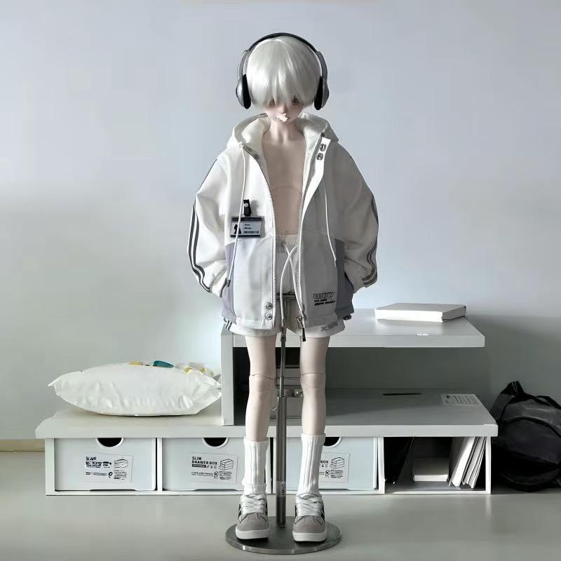 

1/4 Doll s Clothes Suit for 45cm Bjd Doll Windbreaker Set Fat-fitting Play House Gift Dress Up Toys Doll Accessories, No Doll for 45cm doll белый