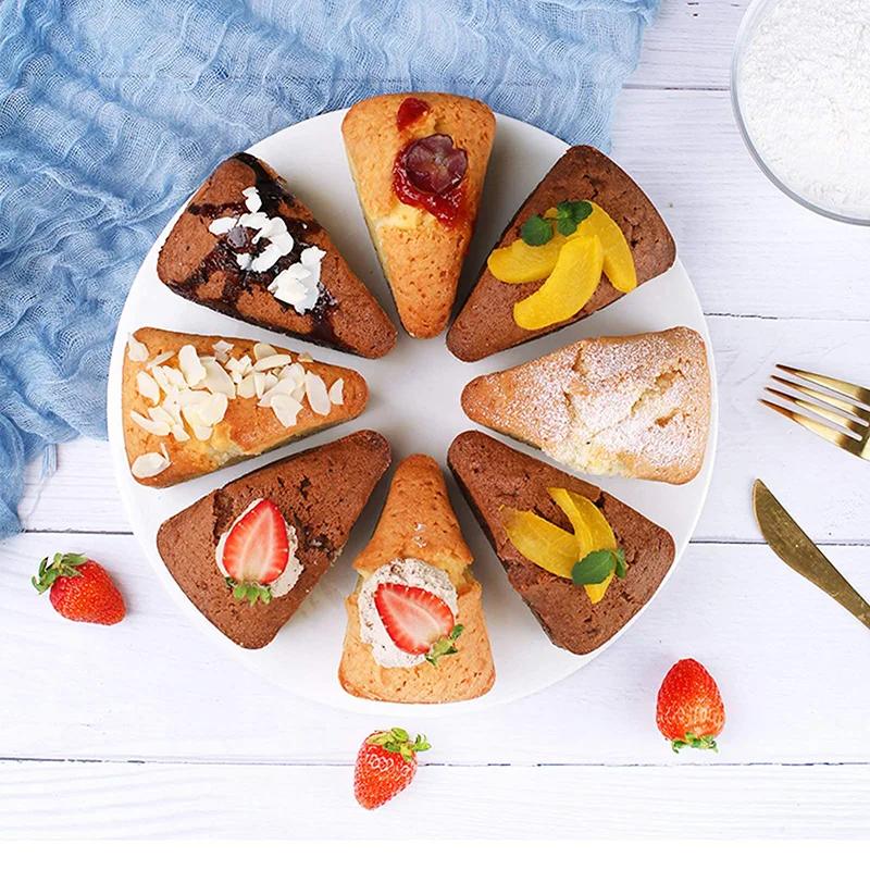 8-hole silicone split cake mold triangular hole cake pan pizza slice baking, kitchen essential tool