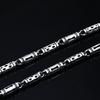 BOCAI Retro Thai S925 Silver Necklace for Men Long Link Chain with Thick Versatile Clavicle Rhodium Finish Trendy Sweater Style