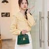 Crocodile Embossed Pu Leather Top Handle Handbag With Secure Metal Lock Color Options For Daily Work Shopping Dating