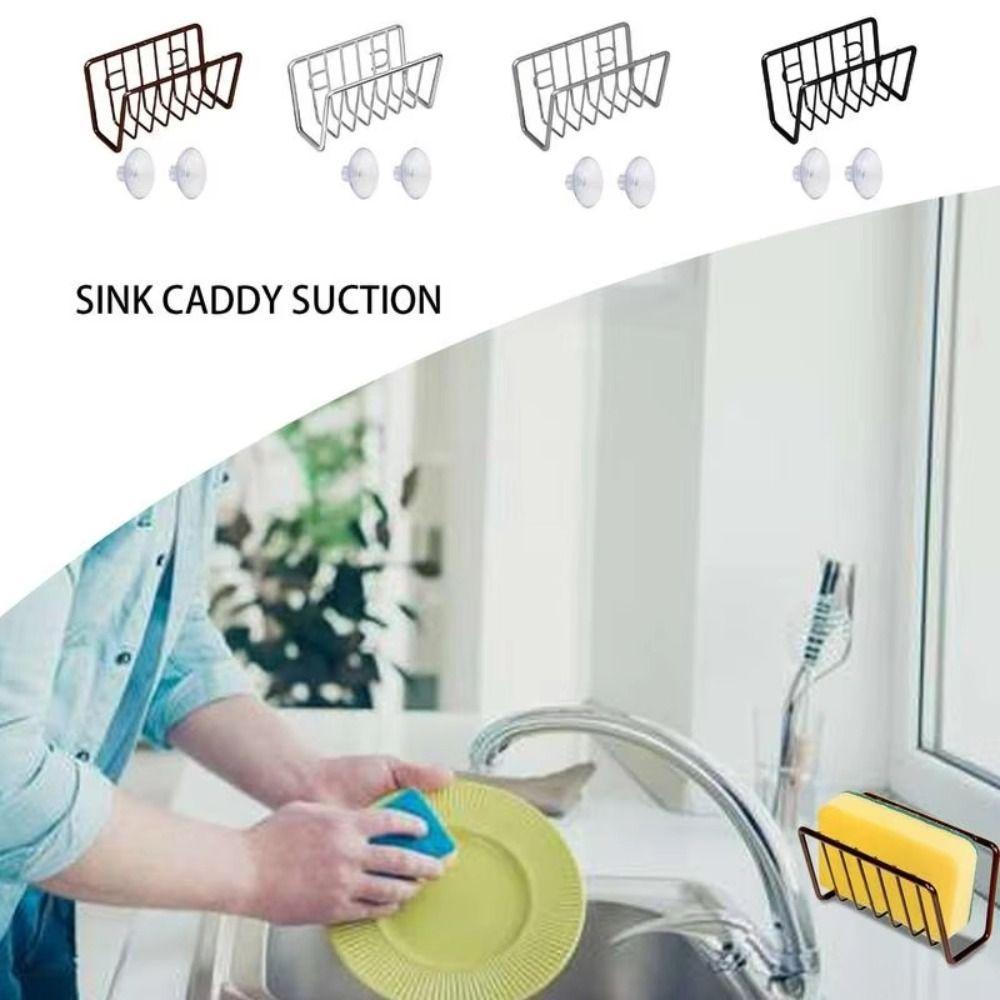 6 Colors Sink Shelving No-punch Sink Sponge Holder High quality Drain Storage Shelf  Kitchen