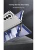 Transparent Samsung ZFold7 Case with Customizable Middle Axis and Integrated Electroplated Stand