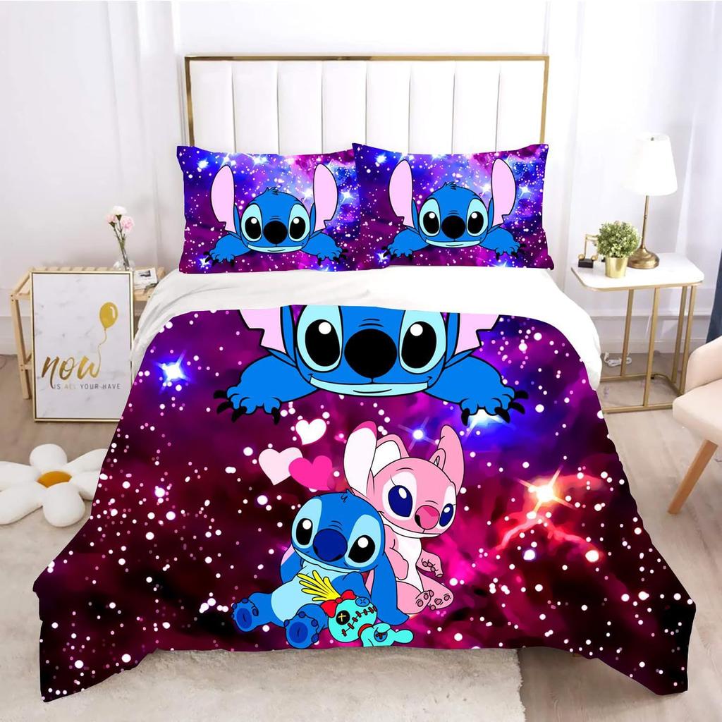 Home Textile Three-Piece Cartoon Animation Digital Printing Quilt Pillowcase Bedding