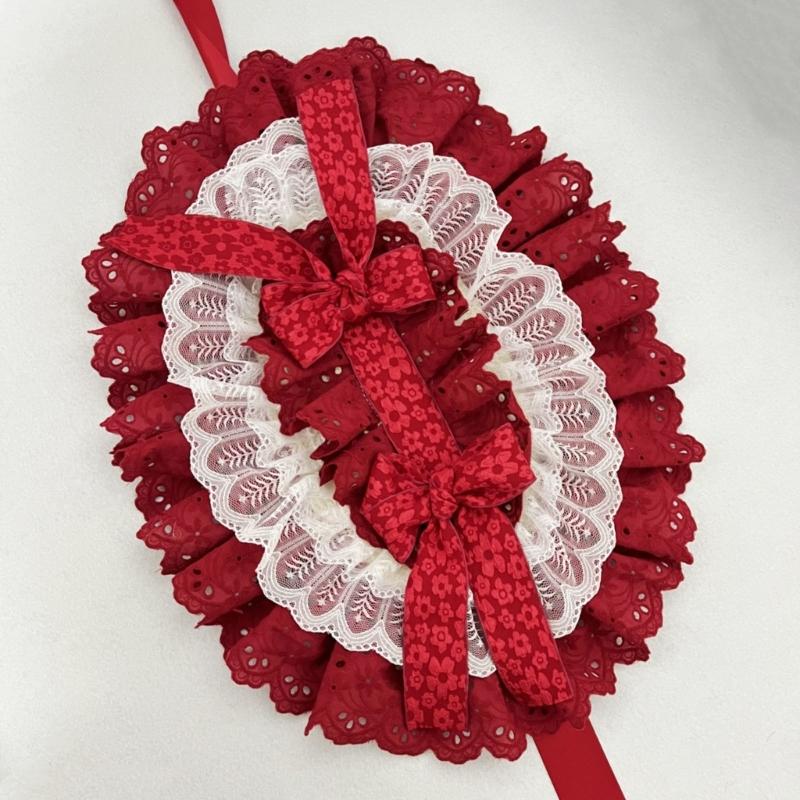 Victorian Dancing Party Anime Hat With Lace Bowknot Floral Design Adjustable Headbands For Women Girls Sun Protecting