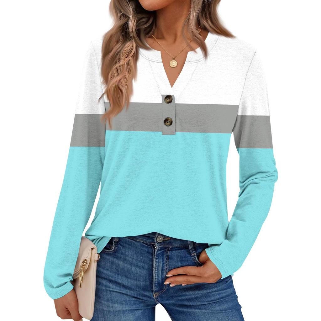 Women's Color Long Sleeve Shirts Elegant Casual Tops Trendy Shirts Tops