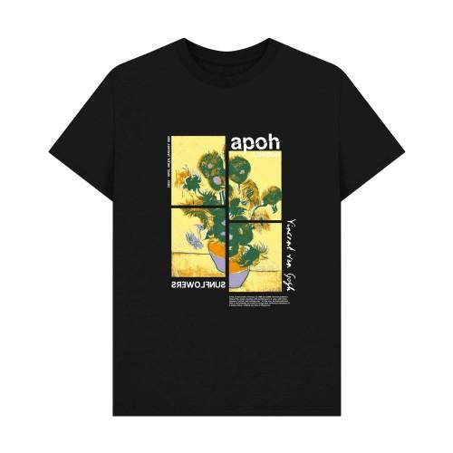 Apoh Unisex Adult Sunflowers Jigsaw Vincent Van Gogh T-Shirt