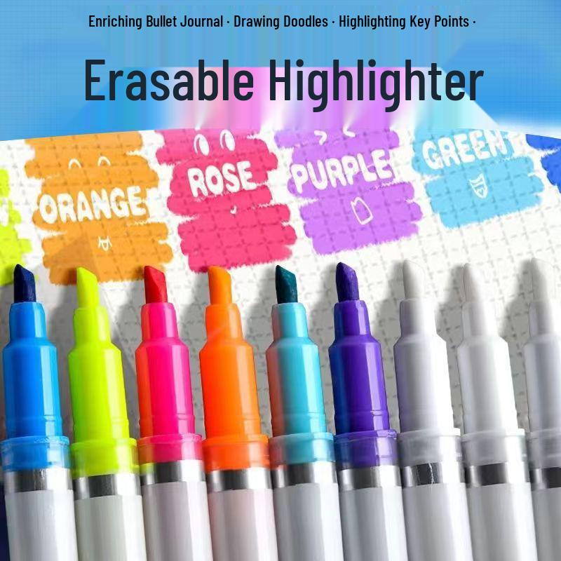 **"New Erasable Fluorescent Pen: Instant Disappearing Double-Ended Highlighter Marker"**
