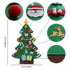 DIY-Weihnachtsbaum-Set aus Filz mit Kinderornamenten, Weihnachtsgeschenke, Tür- und Wanddekorationen für Neujahr