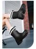 Damen Wasserdichte Samtgefütterte Mid-Calf Regenstiefel: Kordelzug, Verschleißfest, Rutschfestes Gummi für grenzüberschreitende Mode