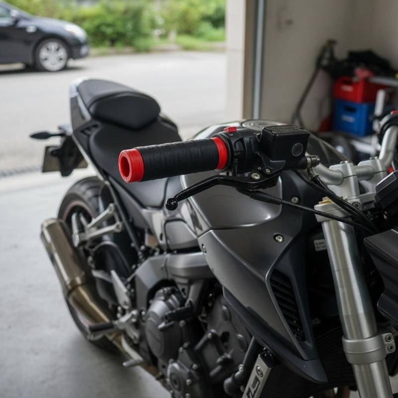 Pack of 2 Silicone Motorcycle Handlebar Covers Slip Resistant Universal Fit Handlebar Grips Vibration Dampening for Ride