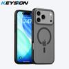 KEYSION Magnetic Matte Transparent Case for MagSafe for iPhone 17 Pro Max Silicone+PC Shockproof Wireless Charging Phone Cover
