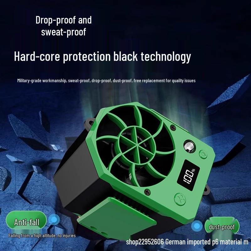 2024 Rechargeable High-Power Clip-on Waist Fan for Outdoor Construction - Long-Lasting Battery and Portable Design