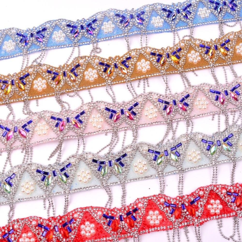Apparel DIY Colorful Butterfly Charm Tassel Chain DIY Vintage Rhinestone Chain Creative Ethnic Headwear Accessory DIY Craft