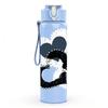 1PC Swirly Intertwined Black Heart Print 750ml Color Plastic Sports Water Bottle Leakproof Flip Straw Lid Suitable for Sports Office Home Use