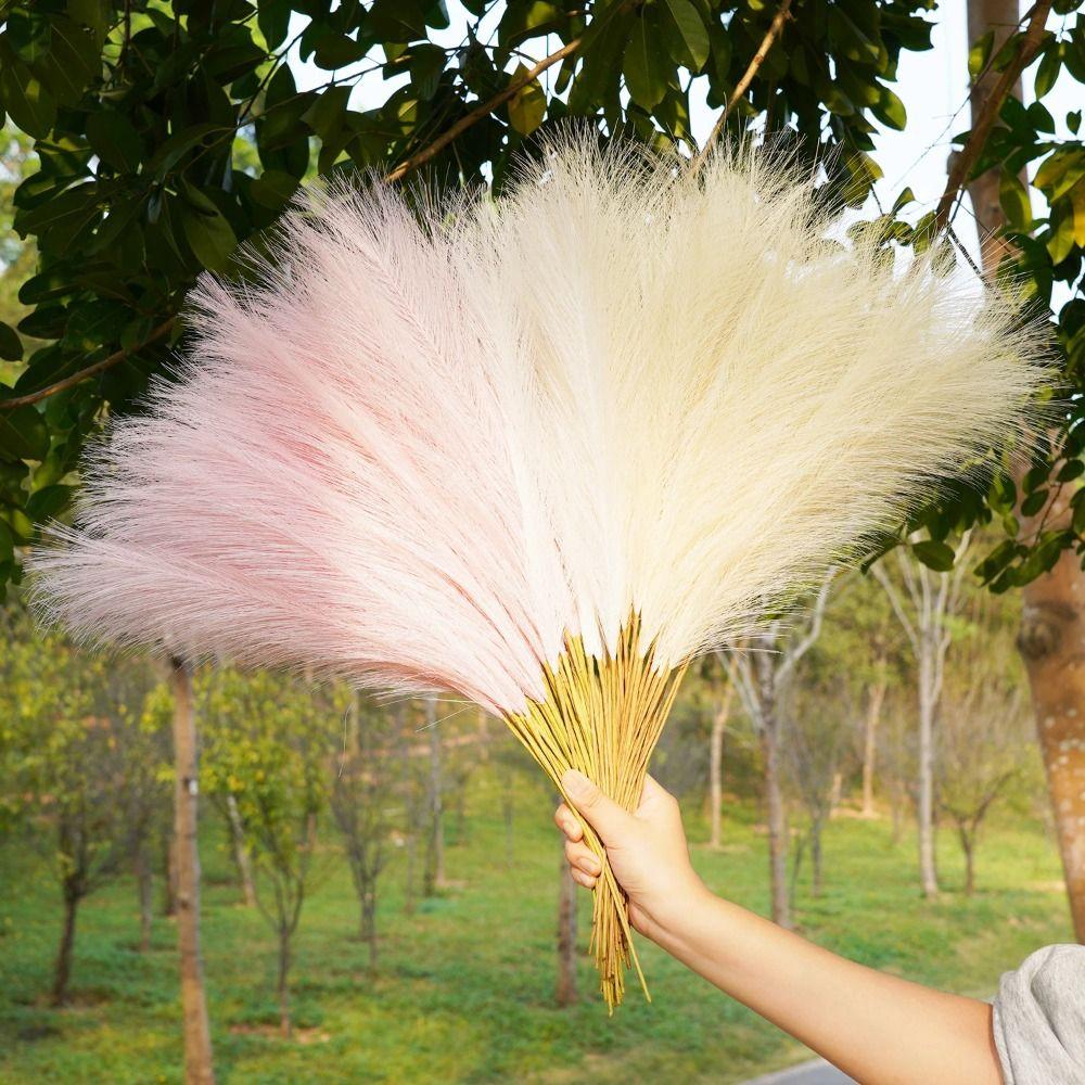 

3 шт., искусственные растения, пушистый тростник, пластиковый декор в стиле бохо, цветы, искусственный тростник, макет, свадебная вечеринка