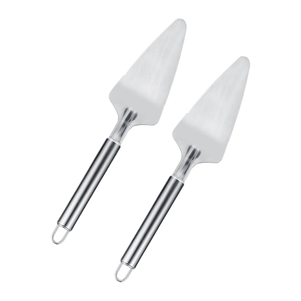 2Pcs Stainless Steel Multifunctional Triangular Pizza Cutter Shovel Spatula Kitchen Accessories