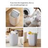 10L Bathroom Bin Portable Dustbin Plastic Paper Basket Rubbish Bins Waterproof Modern Bucket Trash Can for Living Room