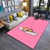 Cute Pink Carpet with Sleeping Egg and Bacon Design for Home Decor Suitable for Use As an Anti-slip for Living Room Bedroom Sofas