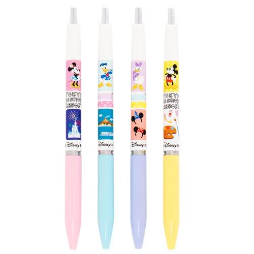 

gaia80 Mickey & Friends Ballpoint Pen Set (4 pens) [Tokyo Disney Resort Limited Edition] Paint Art Style Design Retro Disney Goods Souvenir