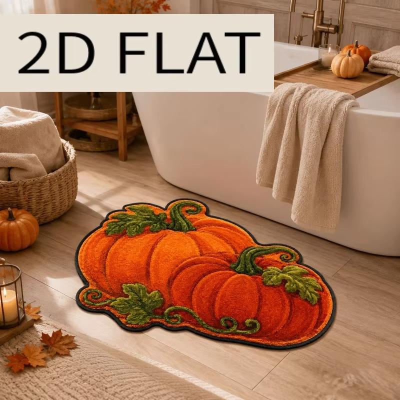 Fluffy Creative Carpet Autumn Pumpkin Pattern Doormat Carpet For Living Room Rug For Bedroom Bathroom Mat Kitchen Rug