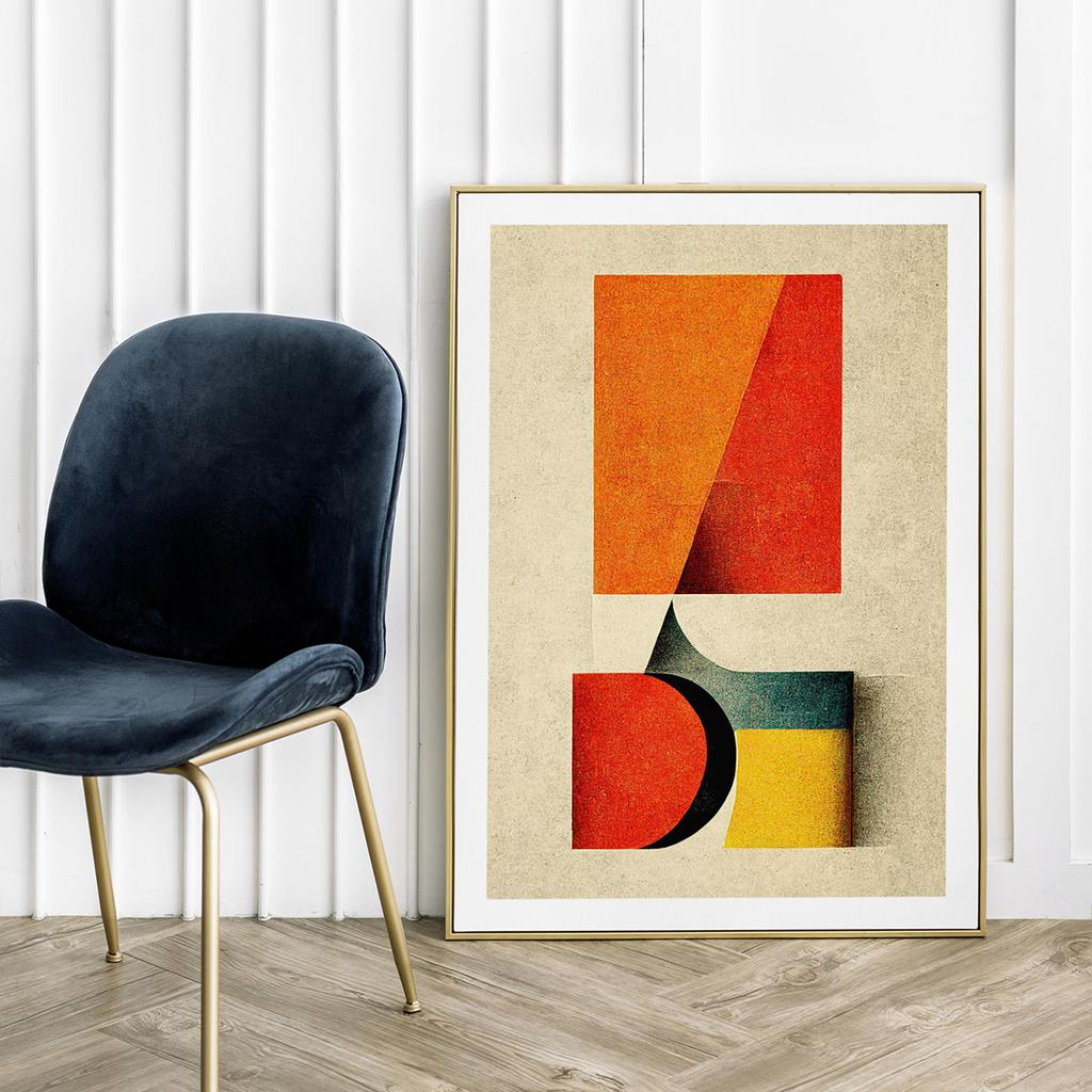 Plakat bauhaus abstrakcja