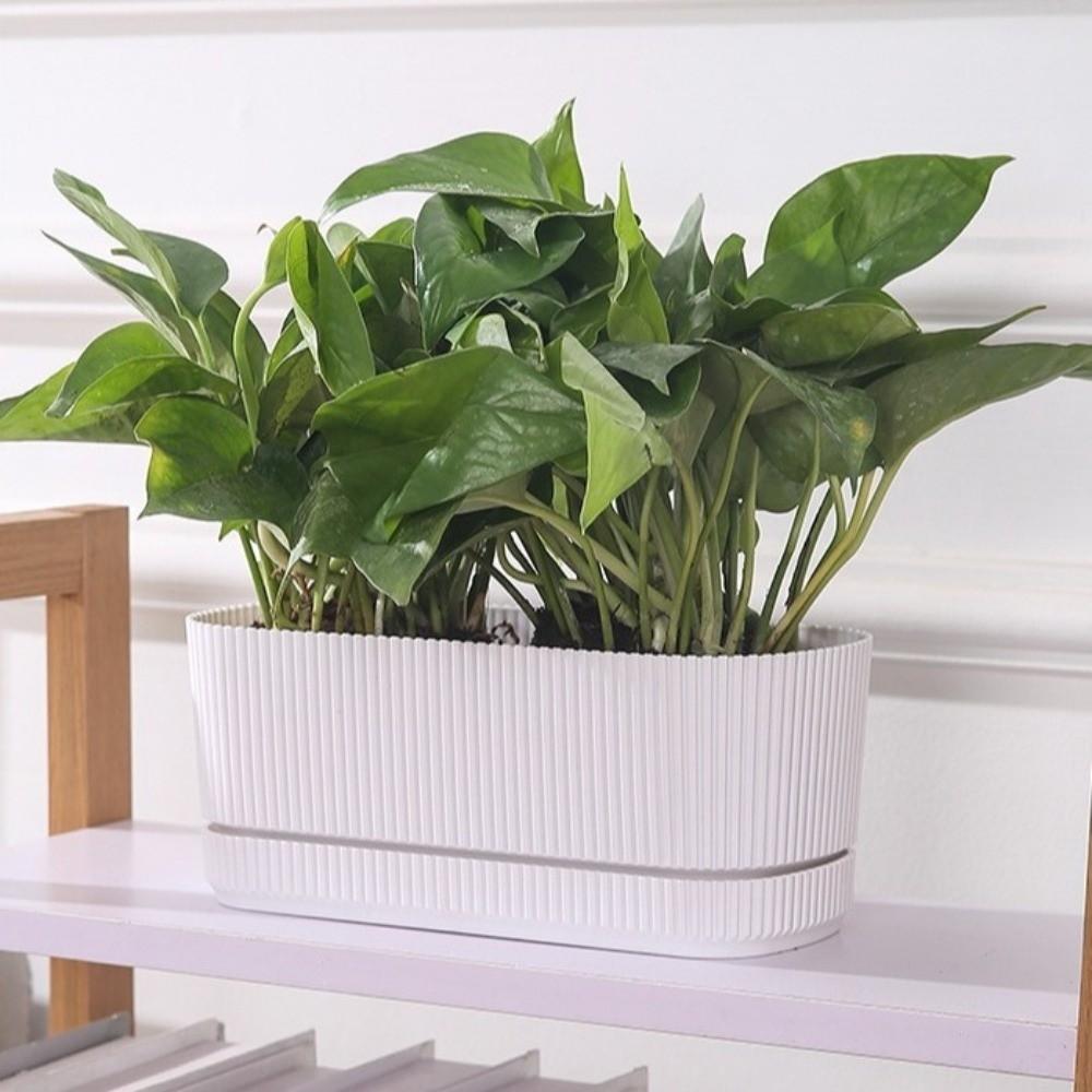 Double Layer Self Watering Flower Pot Plastic Flower Planter Hydroponics Plant Pot  Garden Supplies
