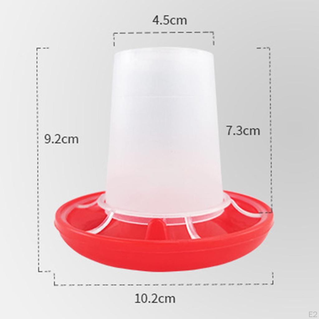 Chicken Feeder, Blanking BucketEasyClean Portable StableTank Box Bowl for AnimalHen Quail