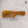 1Pcs Peach Wood Peach Wood Hair Comb Anti-Static Carve Designs Peach Wood Comb Traditional Retro Natural Solid Wood Comb