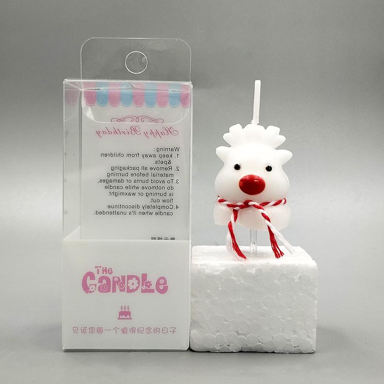Atmosphere Decoration Christmas Deer Candles Creative Christmas Decoration Elk Shape Birthday Candles