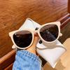 Retro White Sunglasses Women's Round Frame Sunglasses Advanced Polarizer