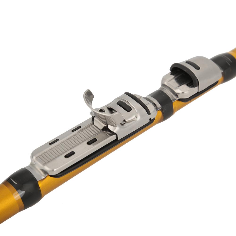 Mini Glass Fiber Telescopic Ultra Light Casting Rock Sea Fishing Rod Pole Gold (3.0m)