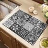 Table Placemat Absorbent Kitchen Dish Drying Mats Drain Pad Tableware Non-slip Draining Rug Washable