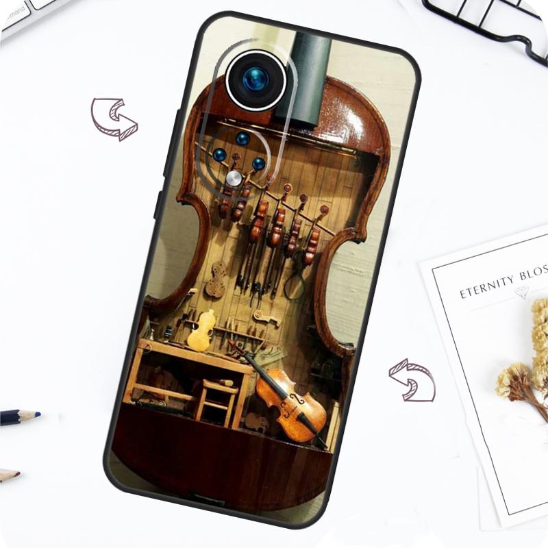 Cool Music Violin Case For Honor Magic 5 6 7 Lite Honor 200 Pro X8b X9a X8a X8 X9 X9c X9b 50 70 90 Lite Cover