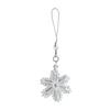 Snowflake Charm Mobile Phone Strap Accessory With Flashing White Crystals Beads Fashion Accessory for Christmas Gifts