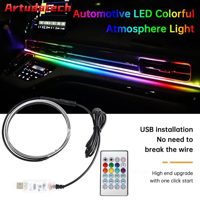 Artudatech Central Control Ambient Interior Colorful LED Flowing Decorative Light 110cm