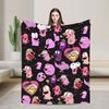 Courage Cowardlys Dog Blankets Cartoon Decorative Flannel Throw Blanket For Couch Chair Sofa Bed Warm Soft Quality Bedspread