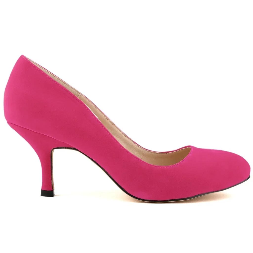 Nuove donne pompe classiche sexy dita dei piedi 6,5 cm metà Med gattino tacchi alti scarpe primavera design di marca abito nero scarpe da sposa