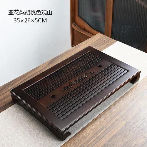 

Serving Chinese Tea Tray Wood Plate Office Desk Luxury Tea Tray Japanese Nordic Bandeja Para Cha Kitchen Accessories YN50TT