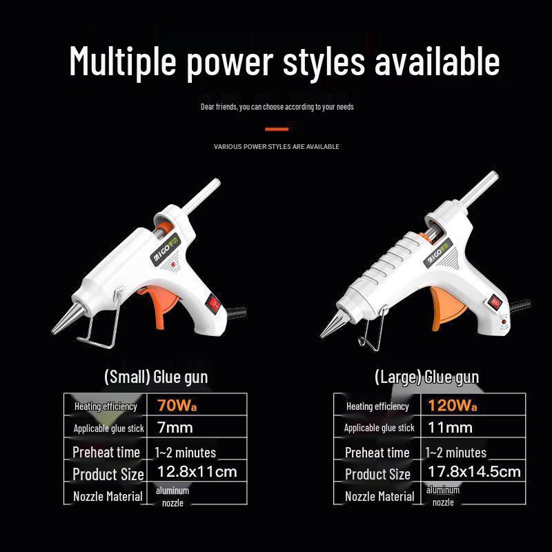 Compact Hot Melt Glue Gun for Students & Household Projects