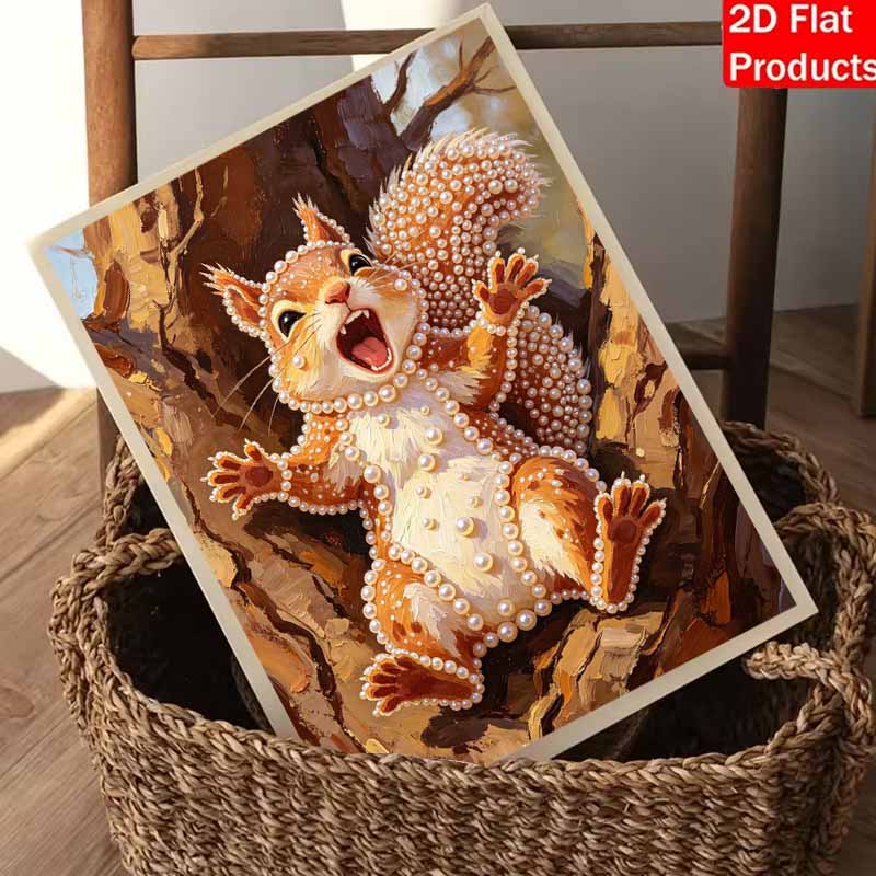 Pearl Painting Kit Squirrel DIY Home Decoration Painting