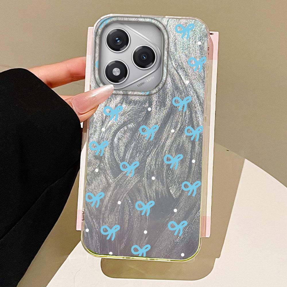 

Лазерный Серебристый Винтажный Цветной Чехол-Бант для Телефона для Honor 400 200 Pro Magic 7 6 5 Lite X9a X9b X9c X8a X8b X8c Задняя Силиконовая Крышка Honor 200