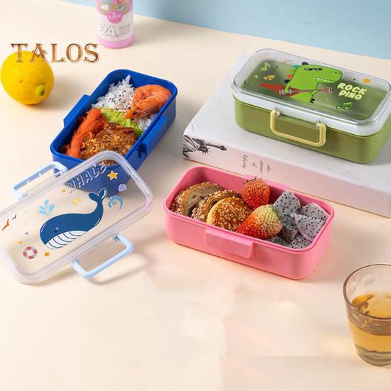 700ML Kids Bento Lunch Box Leak-proof Snack Box Cartoon BPA-Free Easy Carry Children Meal Prep Container with for School And Outdoor Adventures