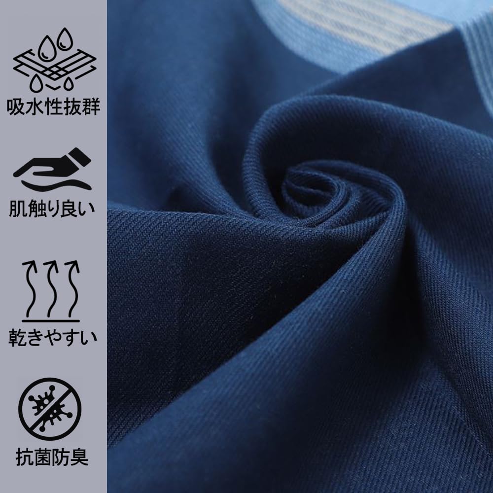 DONGFANGB Men's Handkerchiefs 100% Cotton Quick-Dry Thin 3-Pack 42×42cm
