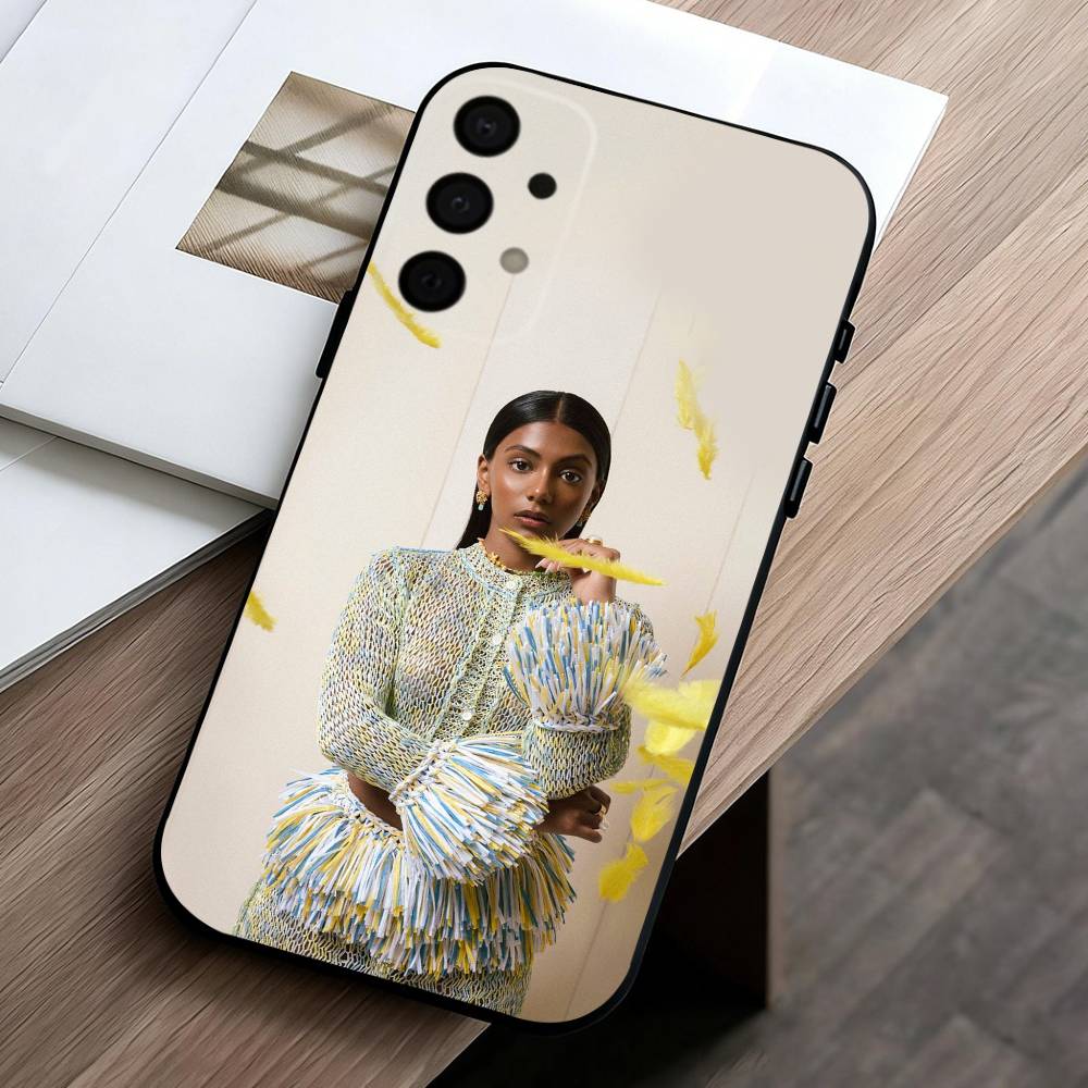 Actress Charithra Chandran Phone Case For Samsung Galaxy A73,A72,A71,A70,A53,A52,A51,Others Soft Black Cover