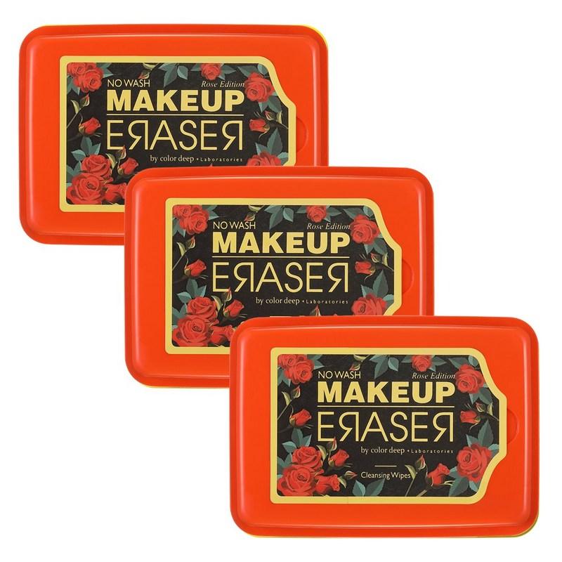 Color Deep Makeup Eraser Rose Edition 30 Sheets (2 pcs, 3 pcs, 30 Sheets), 30 sheets, 3 pcs