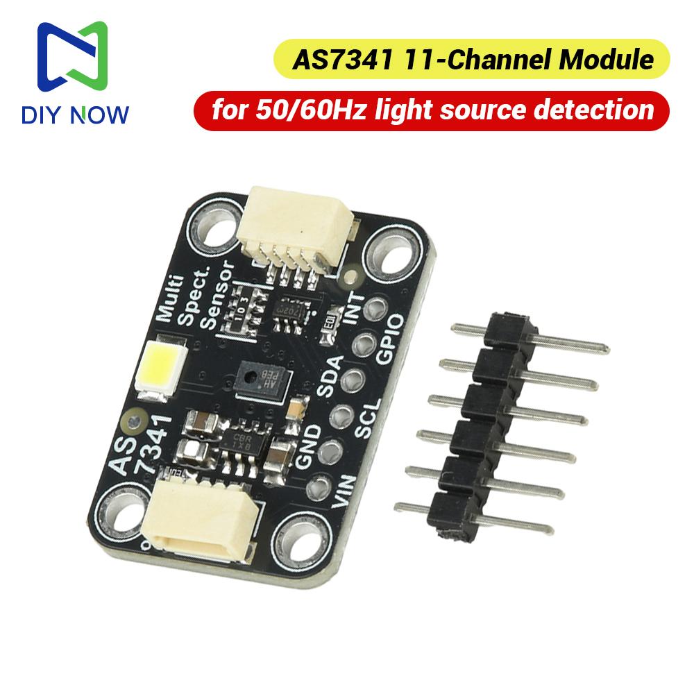AS7341 10-Channel Color Sensor Breakout Board Spectral Sensor Module Compatible STEMMA QT/Qwiic 50/60Hz Light Source Detection