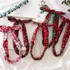 Decorations Navidad Decor Bowknot Snowflake Xmas Garland Christmas Grid Headband New Year Gift