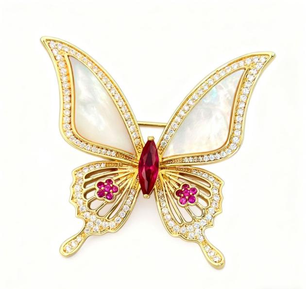 Fashion Light Animal Butterfly Brooches for Women Clothing Coat Accessories Party Gifts