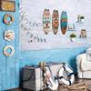 3pcs Plaques Surf for Decorations Home Decors Hanging Decor Decorative Sign Wall Signs Themed Ornament Wood Plaque Board Wooden Surfboard Beach
