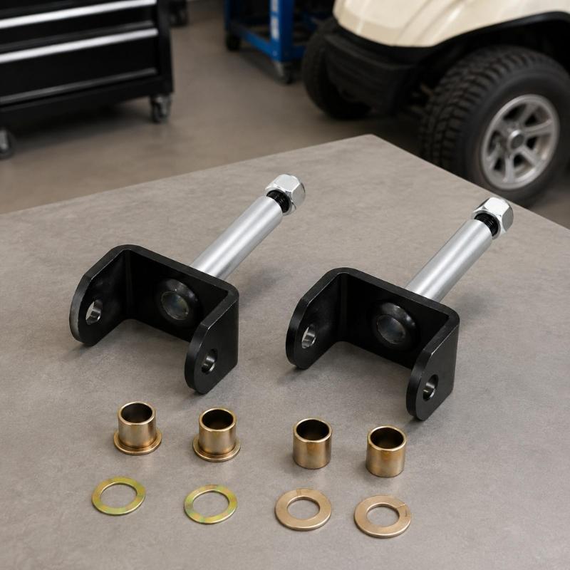 2-Piece Golf Cart Pin Repair Kit with Pin Assemblies, Bushings and Washers for Front End Steering Repair Service Tasks Daily 1010121 8067